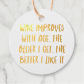 Personalisierte Funny Wine Bar Quotes XI Geschenkanhänger (Vorderseite)