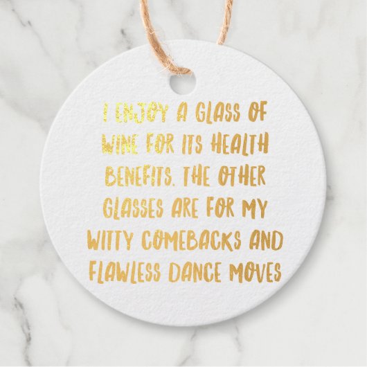 Personalisierte Funny Wine Bar Quotes XVI Geschenkanhänger (Vorderseite)