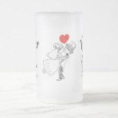 Personalisierte für Braut und Gräuel Mattglas Bierglas (Mittel)