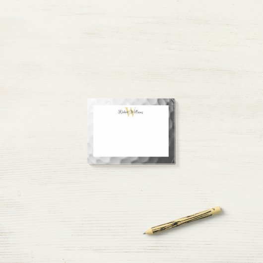 Personalisierte für den Golf-Ball-Look Monogram Post-it Klebezettel (Auf Schreibtisch)