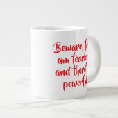 Personalisierte Furchtlose Frauenquote Moderne Sch Jumbo-Tasse (Vorderseite Rechts)