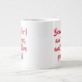 Personalisierte Furchtlose Frauenquote Moderne Sch Jumbo-Tasse (Vorderseite)