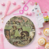Personalisierte Furry Friends Hunde Liebhaber Pappteller (Party)