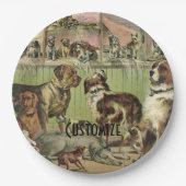 Personalisierte Furry Friends Hunde Liebhaber Pappteller (Vorderseite)