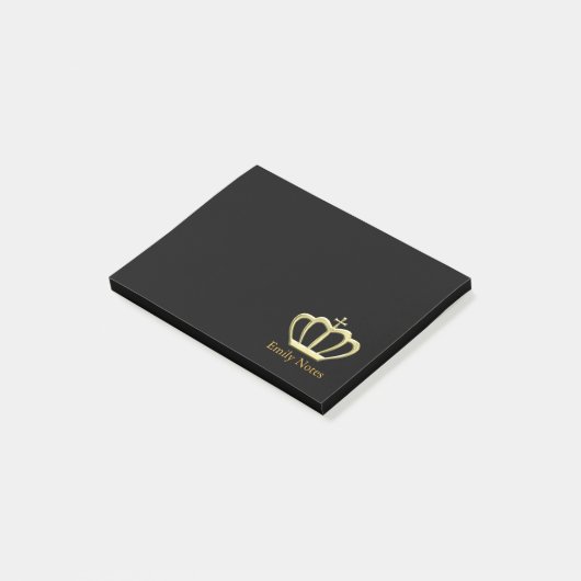 Personalisierte Fürstenkrone Post-it Klebezettel (angewinkelt)