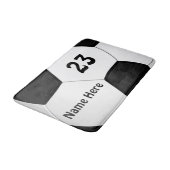 Personalisierte Fußball-Bad-Matte Ihr Name und Badematte (Schrägansicht)