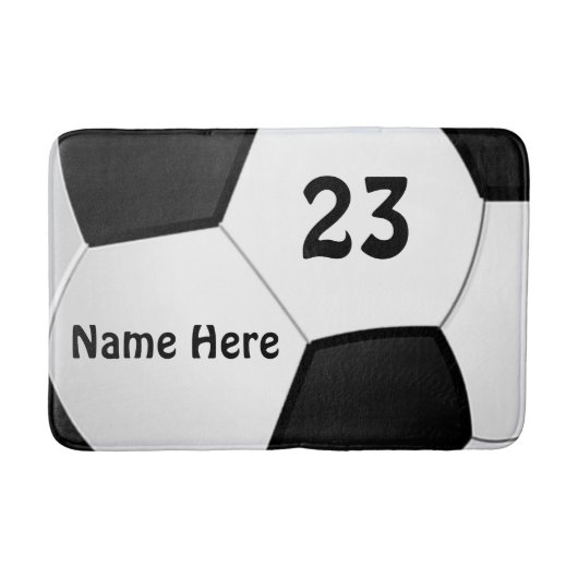 Personalisierte Fußball-Bad-Matte Ihr Name und Badematte (Vorderseite)