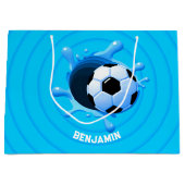 Personalisierte Fußball-Ball Große Geschenktasche Geschenktüte (Vorderseite)