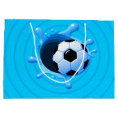 Personalisierte Fußball-Ball Große Geschenktasche Geschenktüte (Rückseite)