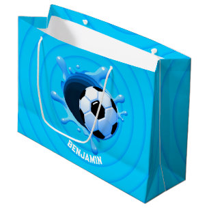 Personalisierte Fußball-Ball Große Geschenktasche Geschenktüte
