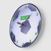 Personalisierte Fußball-Ball-Uhr Große Wanduhr (Winkel)