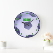 Personalisierte Fußball-Ball-Uhr Große Wanduhr (Zuhause)