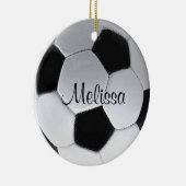 Personalisierte Fußball-Ball-Verzierung Keramik Ornament (Rechts)