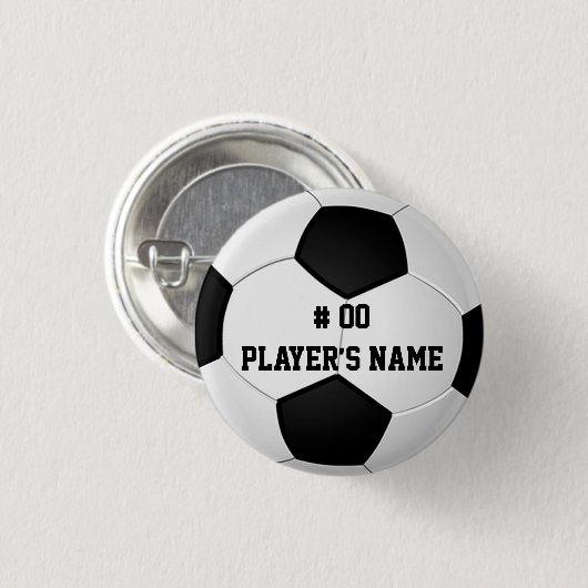 Personalisierte Fußball-Buttone mit Ihrem Text Button (Vorne & Hinten)