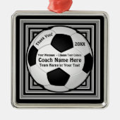 Personalisierte Fußball-Coach-Geschenke, Fußballve Ornament Aus Metall (Vorne)