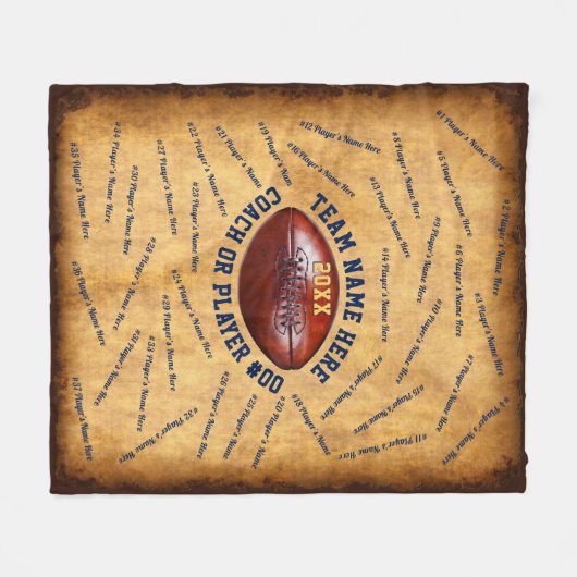 Personalisierte Fußball-Coach Geschenkideen oder S Fleecedecke (Vorderseite (Horizontal))
