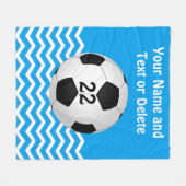 Personalisierte Fußball-Decke, Ihr Text und Farben Fleecedecke (Vorderseite (Horizontal))