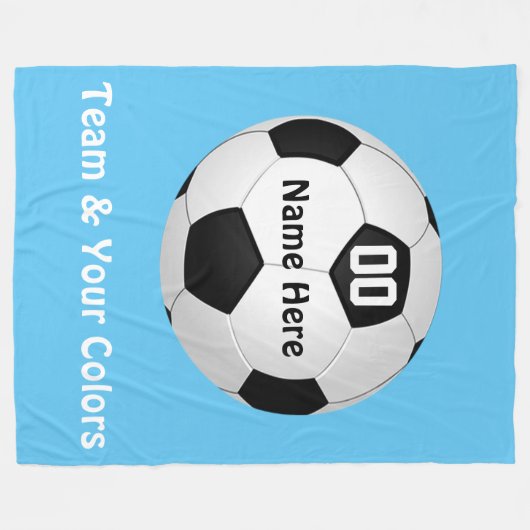 Personalisierte Fußball-Fleece-Decke in Ihren Fleecedecke (Vorderseite (Horizontal))