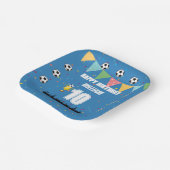 Personalisierte Fußball-Geburtstagsfeier-Teller fü Pappteller (Gewinkelt)