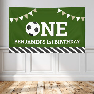 Personalisierte Fußball-Geburtstagsfeier zum 1. Ge Banner