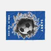 Personalisierte Fußball-Geschenk-Fleece-Decke Fleecedecke (Vorderseite (Horizontal))