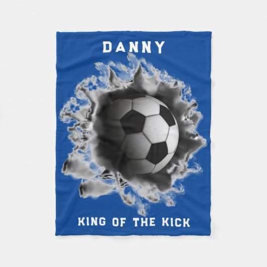 Personalisierte Fußball-Geschenk-Fleece-Decke Fleecedecke (Vorderseite)