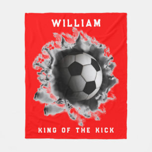 Personalisierte Fußball-Geschenk-Fleece-Decke Fleecedecke