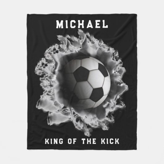 Personalisierte Fußball-Geschenk-Fleece-Decke Fleecedecke (Vorderseite)