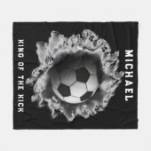 Personalisierte Fußball-Geschenk-Fleece-Decke Fleecedecke (Vorderseite (Horizontal))