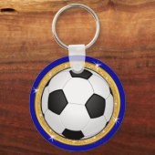 Personalisierte Fußball-Geschenke für Mädchen in B Schlüsselanhänger (Rückseite)