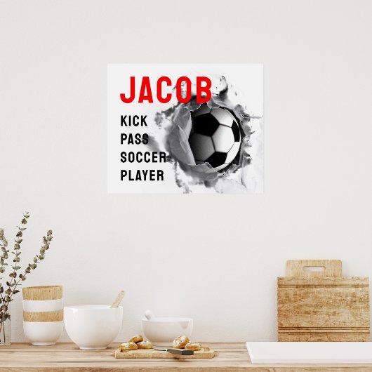 Personalisierte Fußball-Geschenkideen Poster (Küche)