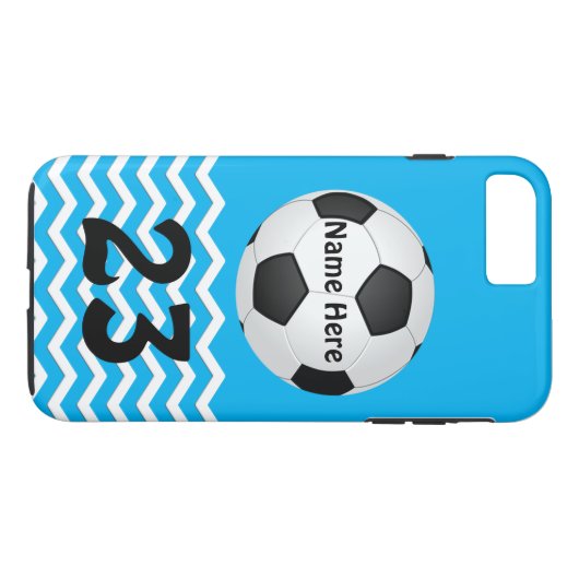 Personalisierte Fußball iPhone Hüllen für Mädchen (Rückseite (Horizontal))