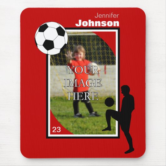Personalisierte Fußball-Mausunterlage Mousepad (Vorne)