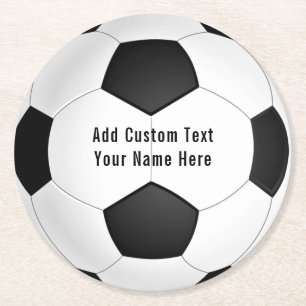 Personalisierte Fußball-Papier-Unterlagen mit Text Runder Pappuntersetzer