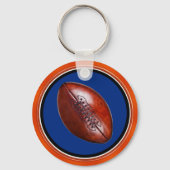 Personalisierte Fußball-Schlüsselanhänger in Blau Schlüsselanhänger (Rückseite)