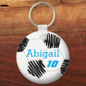 Personalisierte Fußball-Schlüsselkette Schlüsselanhänger (Vorderseite)