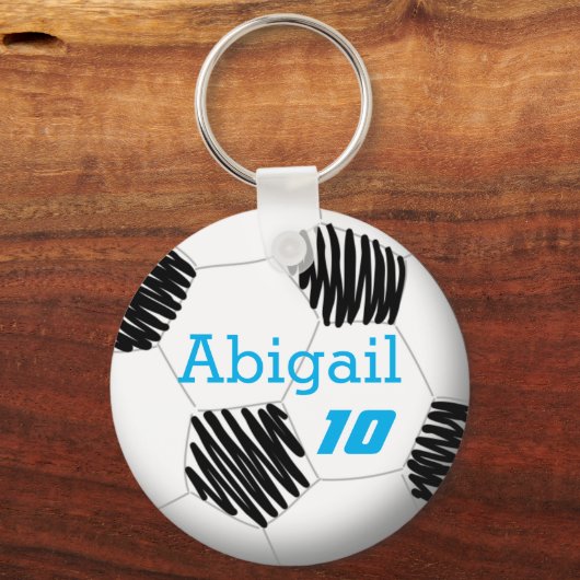 Personalisierte Fußball-Schlüsselkette Schlüsselanhänger (Vorderseite)