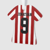 Personalisierte Fußball-Shirt Streifen Ornament (Vorderseite)