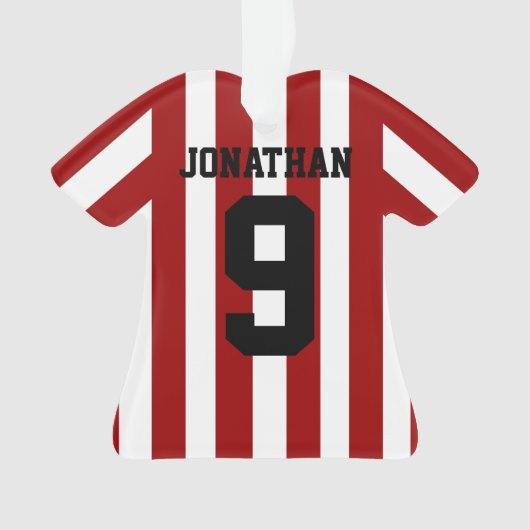 Personalisierte Fußball-Shirt Streifen Ornament (Vorderseite)