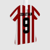 Personalisierte Fußball-Shirt Streifen Ornament (Vorderseite)