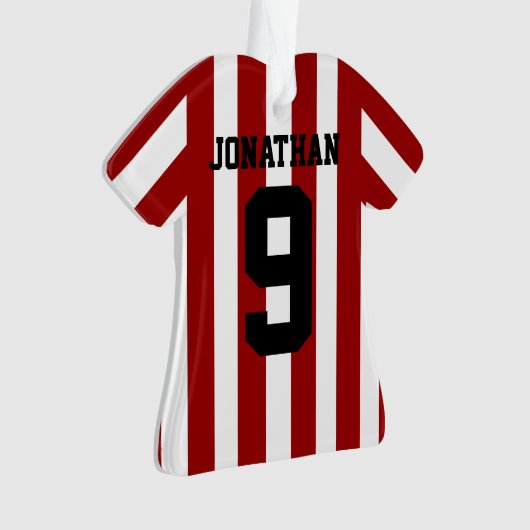 Personalisierte Fußball-Shirt Streifen Ornament (Vorderseite)