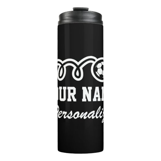 Personalisierte Fußball-Sport-Thermalwäscherin Tas Thermosbecher (Vorderseite)