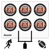 Personalisierte Fußball-Sticker, Größe auswählen, Runder Aufkleber