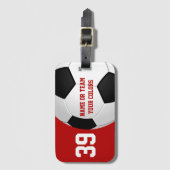 Personalisierte Fußball-Taschen-Umbauten, Ihr Text Gepäckanhänger (Vorderseite Vertikal)