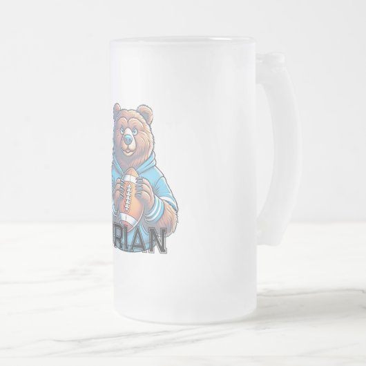 Personalisierte Fußball-Tasse Mattglas Bierglas (VorderseiteRechts)
