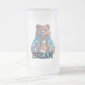 Personalisierte Fußball-Tasse Mattglas Bierglas (Mittel)