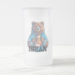 Personalisierte Fußball-Tasse Mattglas Bierglas