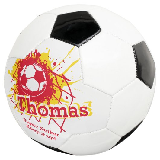 Personalisierte Fußball-Tor-Grafik Fußball (Dreiviertel)