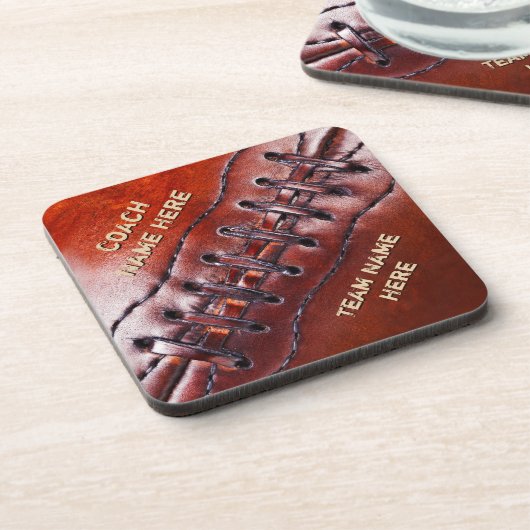 Personalisierte Fußball-Untersetzer für Trainer Getränkeuntersetzer (Linke Seite)