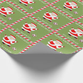 Personalisierte Fußball-Weihnachten Geschenkpapier (Ecke)